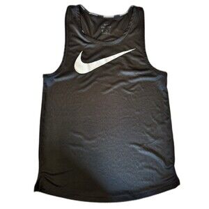 Nike Running Dri Fit Tank Top Womens Size XS Black Racerback Jersey